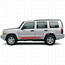 Topographic Style Stripes Side Vinyl Decal for Jeep Commander 2006-2010_3