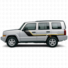 Twin Stripes Side Vinyl Decal for Jeep Commander 2006-2010_2