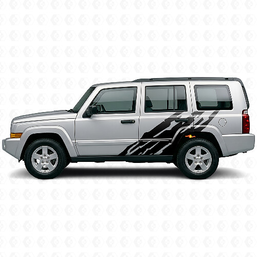 Mud Splash Graphic Side Vinyl Decal for Jeep Commander 2006-2010
