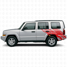 Mud Splash Graphic Rear Side Vinyl Decal for Jeep Commander 2006-2010_3