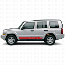 Intertwined Stripes Side Vinyl Decal for Jeep Commander 2006-2010_3