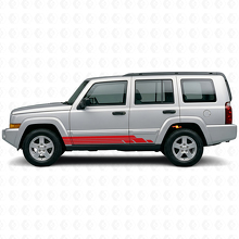 Curved Stripes Side Vinyl Decal Kit for Jeep Commander 2006-2010_3
