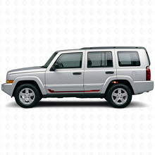 Racing Style Side Stripes Vinyl Decal for Jeep Commander 2006-2010_3
