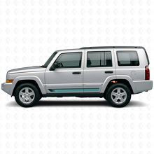 Vintage Straight Stripes Side Vinyl Decal for Jeep Commander 2006-2010_2