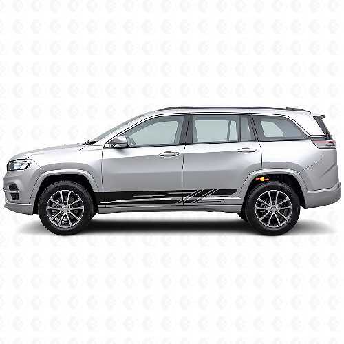 Decorated Side Stripes Vinyl Decal Kit for Jeep Commander Meridian 2021+