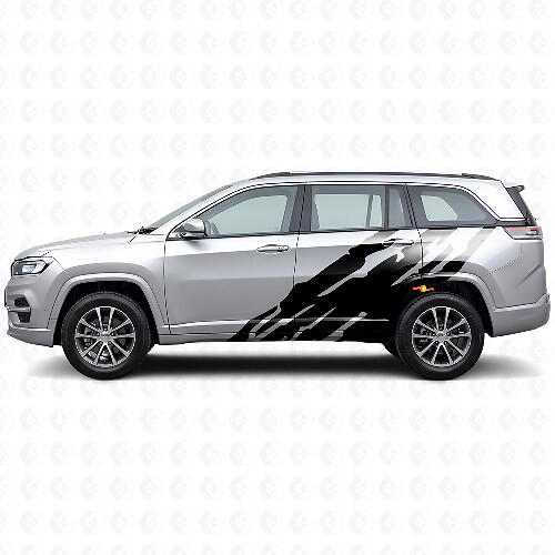 Mud Splash Graphic Side Vinyl Decal for Jeep Commander Meridian 2021+_1