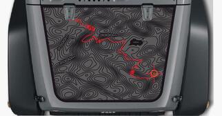 Jeep Wrangler Blackout BLACK map adventure trip Vinyl Hood Decal TJ LJ JK Unlimited