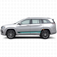 Vintage Straight Stripes Side Vinyl Decal for Jeep Commander Meridian 2021+_2