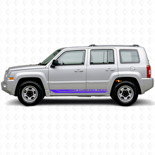 Checkered Curved Side Stripes Vinyl Decal for Jeep Patriot 2007-2017_2