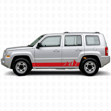 Mountains Wide Stripes Side Vinyl Decal for Jeep Patriot 2007-2017_3