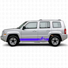 Mountains Style Stripes Side Vinyl Decal for Jeep Patriot 2007-2017_2