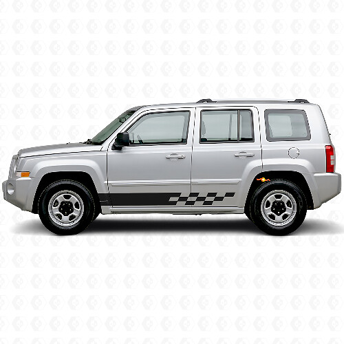 Checkered Stripes Side Vinyl Decal for Jeep Patriot 2007-2017_1