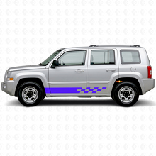 Checkered Stripes Side Vinyl Decal for Jeep Patriot 2007-2017_2