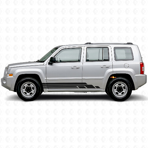 Curved Stripes Side Vinyl Decal Kit for Jeep Patriot 2007-2017
