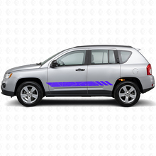 Topographic Style Stripes Side Vinyl Decal for Jeep Compass 2007-2016_2