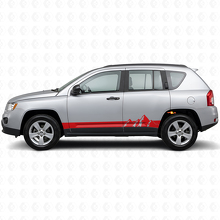 Mountains Wide Stripes Side Vinyl Decal for Jeep Compass 2007-2016_3