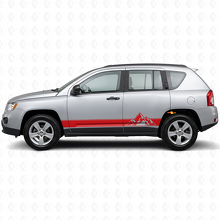 Mountains Style Stripes Side Vinyl Decal for Jeep Compass 2007-2016_3
