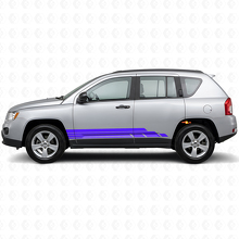Curved Stripes Side Vinyl Decal Kit for Jeep Compass 2007-2016_2