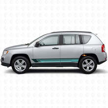 Vintage Straight Stripes Side Vinyl Decal for Jeep Compass 2007-2016 _2
