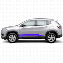 Curved Stripes Side Vinyl Decal Kit for Jeep Compass 2016+_2