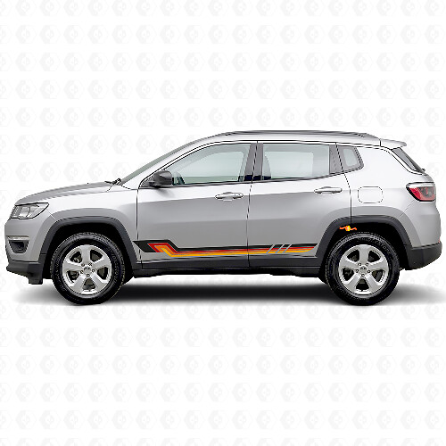 Vintage Style Side Stripes Vinyl Decal for Jeep Compass 2016+