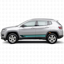 Vintage Straight Stripes Side Vinyl Decal for Jeep Compass 2016+_2