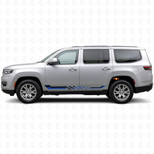 Checkered Flag Side Stripes Vinyl Decal for Jeep Wagoneer 2022+_2
