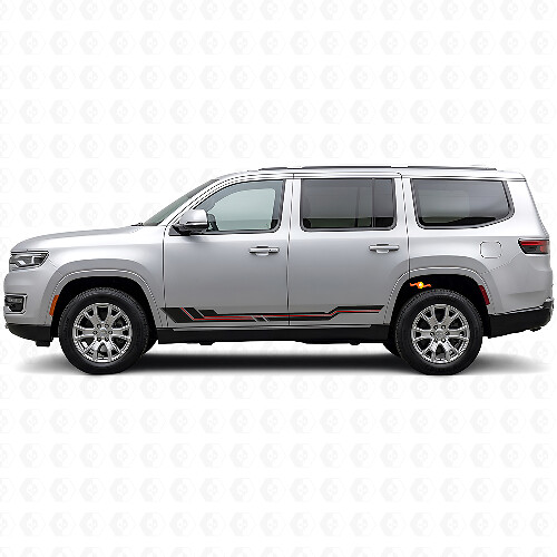 Curved Lines Rocker Panel Vinyl Decal for Jeep Wagoneer 2022+_1