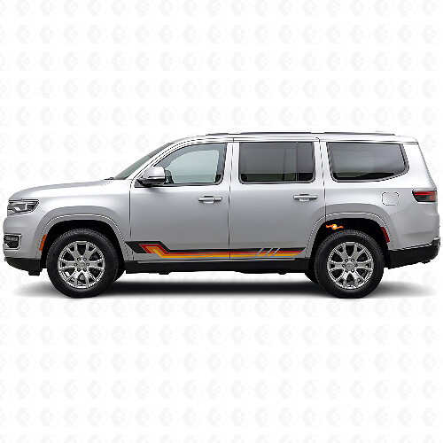 Vintage Style Side Stripes Vinyl Decal for Jeep Wagoneer 2022+