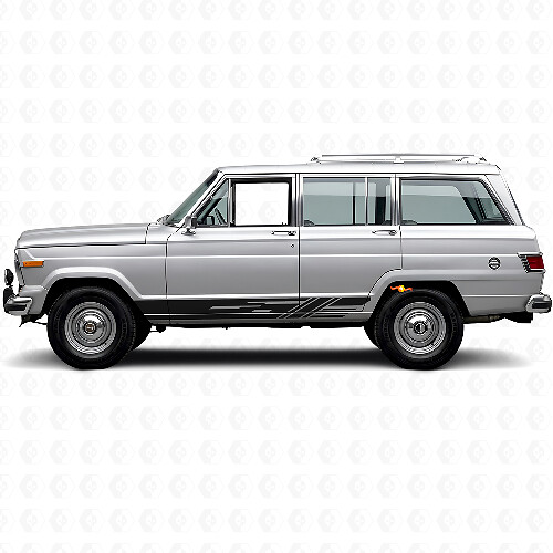 Decorated Side Stripes Vinyl Decal for Jeep Wagoneer 1963-1991_1