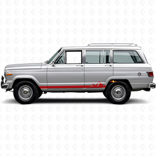 Mountains Thin Stripes Side Vinyl Decal for Jeep Wagoneer 1963-1991_3