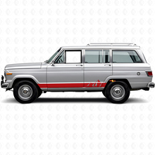 Mountains Wide Stripes Side Vinyl Decal for Jeep Wagoneer 1963-1991_3