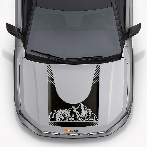 Compass Mountains Style Hood Vinyl Decal for Jeep Compass 2026_1