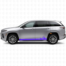 Mountains Thin Stripes Side Vinyl Decal for Jeep Wagoneer S 2024+_2