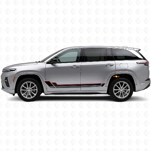 Twin Stripes Rocker Panel Vinyl Decal for Jeep Wagoneer S 2024+
