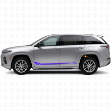 Honeycomb Stripes Side Vinyl Decal for Jeep Wagoneer S 2024+_2