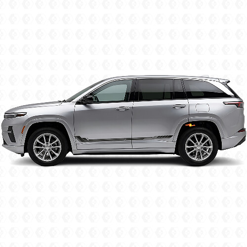 Racing Style Side Stripes Vinyl Decal for Jeep Wagoneer S 2024+_1