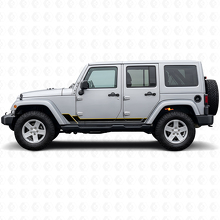 Twin Stripes Rocker Panel Vinyl Decal for Jeep Wrangler JK 2007-2018_2
