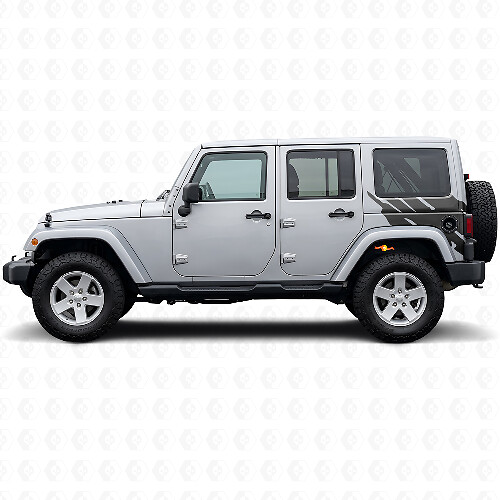 Mud Splash Graphic Rear Side Vinyl Decal for Jeep Wrangler JK 2007-2018_1