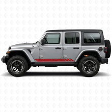 Topographic Style Stripes Side Vinyl Decal for Jeep Wrangler JL 2018+_3