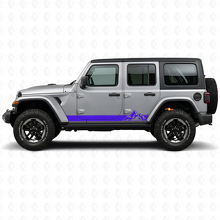 Mountains Style Stripes Side Vinyl Decal for Jeep Wrangler JL 2018+_2