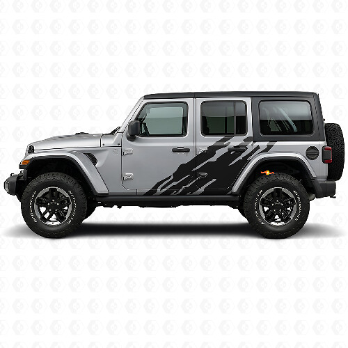 Mud Splash Graphic Side Vinyl Decal for Jeep Wrangler JL 2018+_1