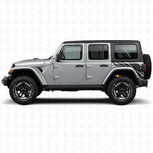 Mud Splash Graphic Rear Side Vinyl Decal for Jeep Wrangler JL 2018+_1