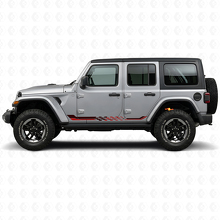 Checkered Flag Side Stripes Vinyl Decal for Jeep Wrangler JL 2018+_3