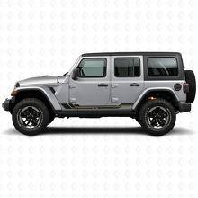 Curved Lines Rocker Panel Vinyl Decal for Jeep Wrangler JL 2018+_2