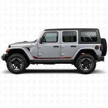 Racing Style Side Stripes Vinyl Decal for Jeep Wrangler JL 2018+_3