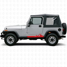 Mountains Thin Stripes Side Vinyl Decal for Jeep Wrangler YJ 1987-1995_3