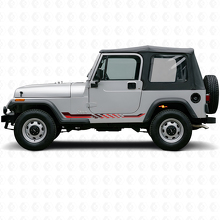 Checkered Flag Side Stripes Vinyl Decal for Jeep Wrangler YJ 1987-1995_3