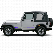 Honeycomb Stripes Side Vinyl Decal for Jeep Wrangler YJ 1987-1995_2