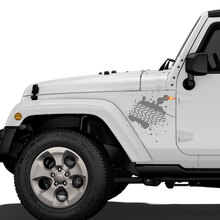 Mud Tire Tracks quarter panel Vinyl Decal Sticker for Jeep Wrangler Rubicon Renegade_2